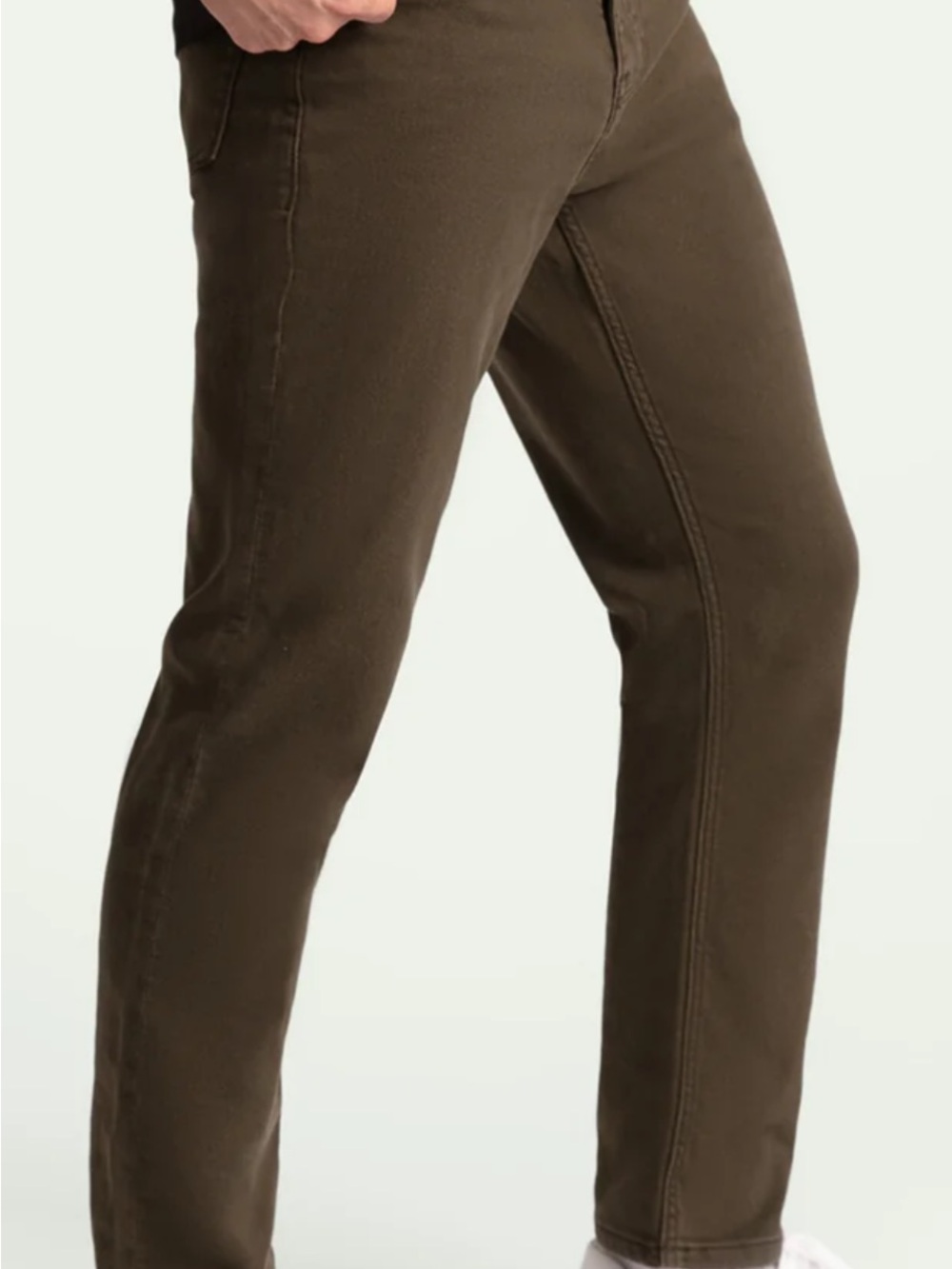 The Perfect Jean Denkhaki Stretch Jean in Soldier Olive Brown 44 x 32
